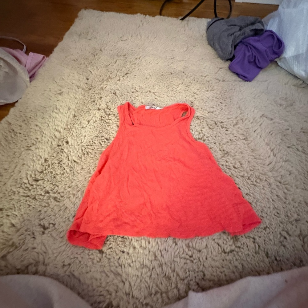 Coral Sleeveless Top